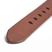 Men's Brown Leather Buckle-Less Belt Strap — Elmfield