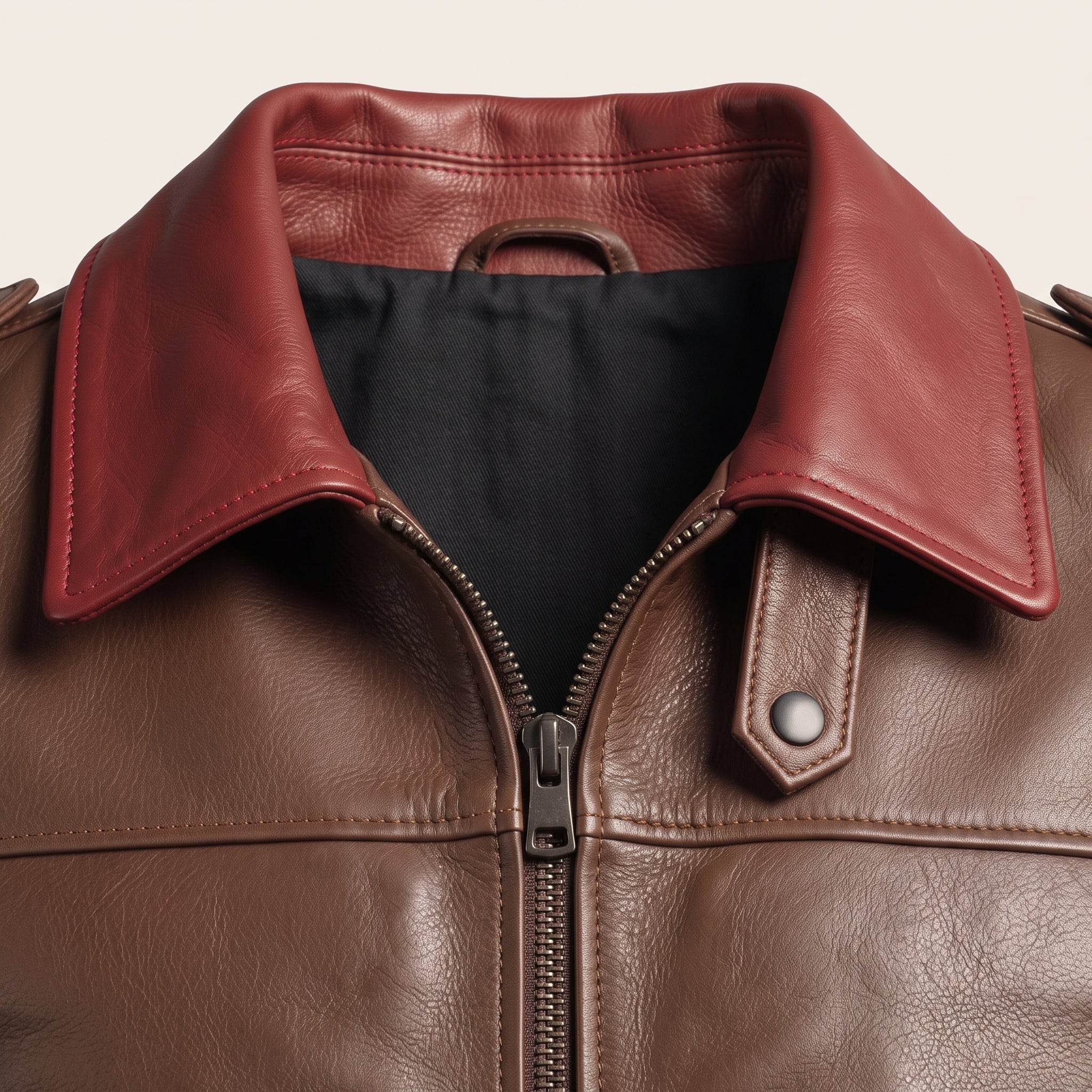 Men's Brown Leather Single Rider Biker Jacket — Critchley