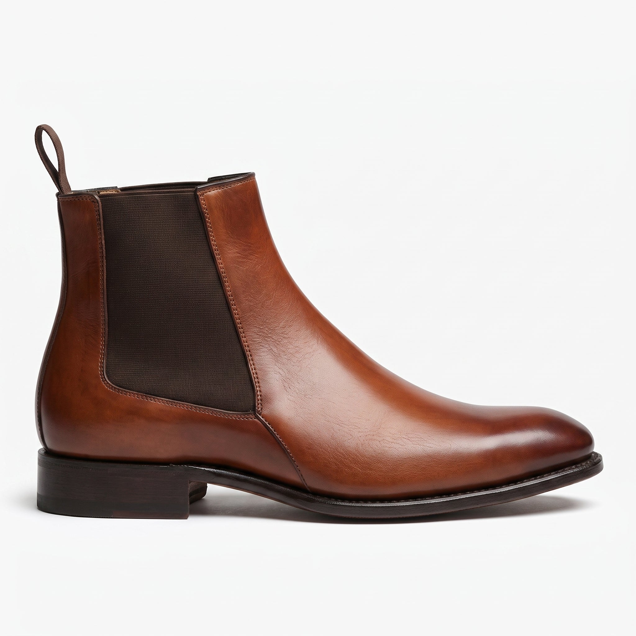 Men's Brown Leather Chelsea Boots — Erwood