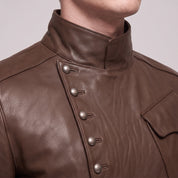 Men's Brown Leather Jacket — Camborne