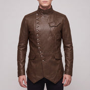 Men's Brown Leather Jacket — Camborne