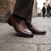 Men's Brown Leather Penny Loafers — Blakely