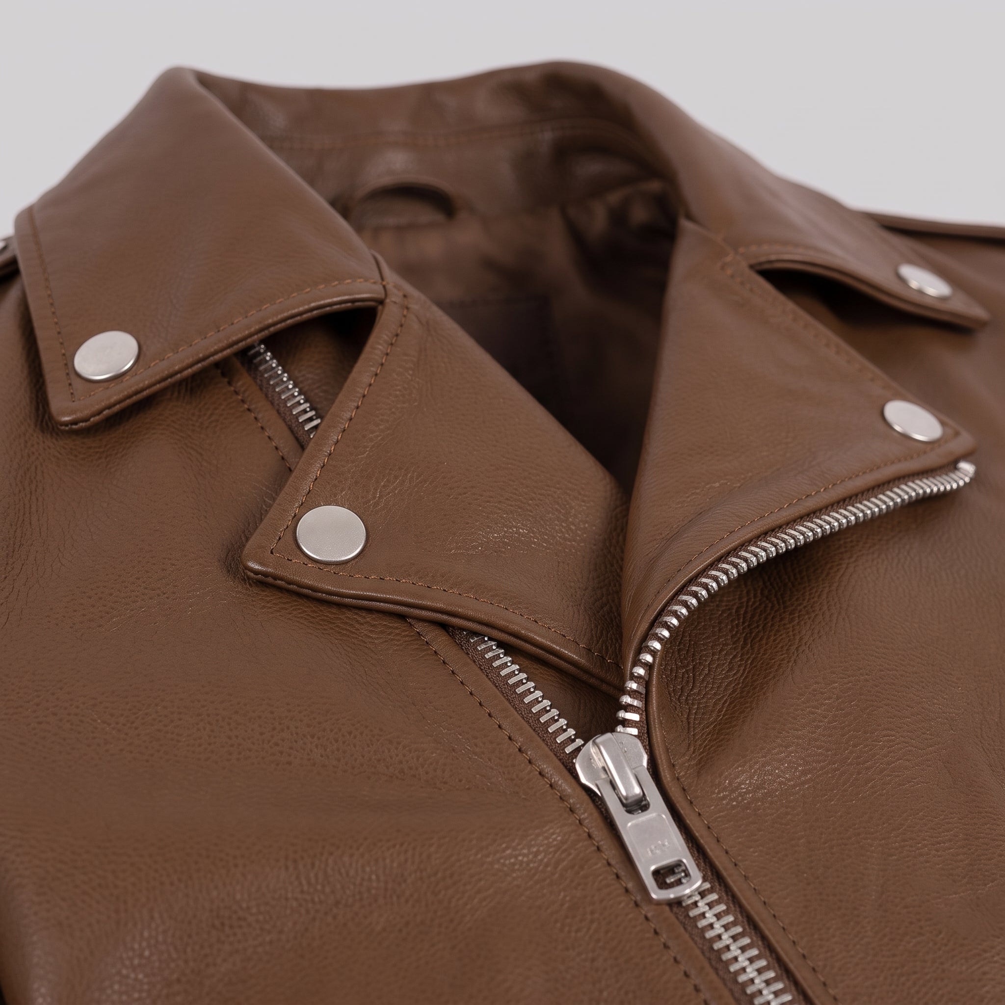 Men's Brown Leather Perfecto Jacket — Audley
