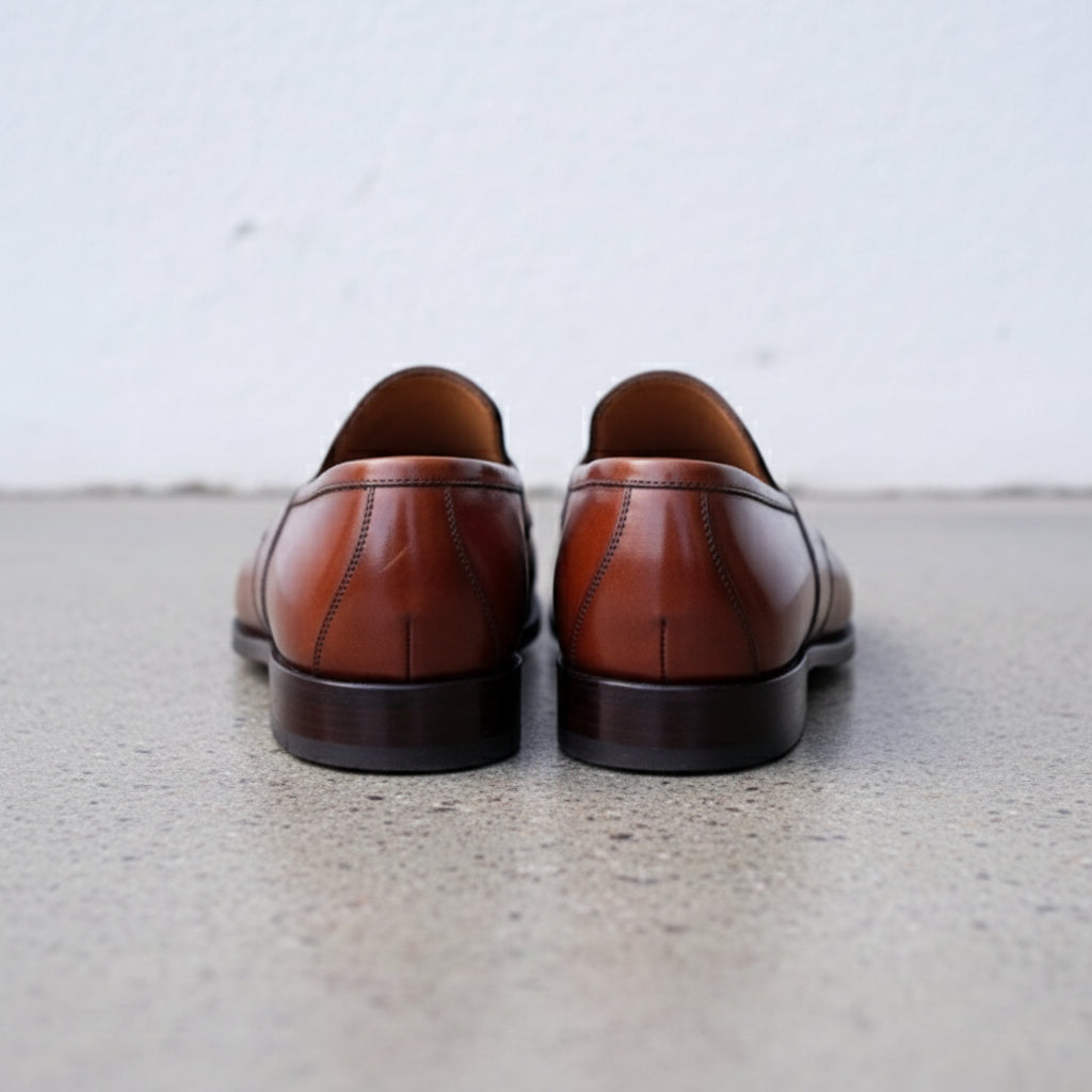 Mens Brown Leather Shoes Moccasins, Men Formal Shoes, Dress Shoes