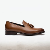 Men's Brown Leather Tassel Loafers — Bowker