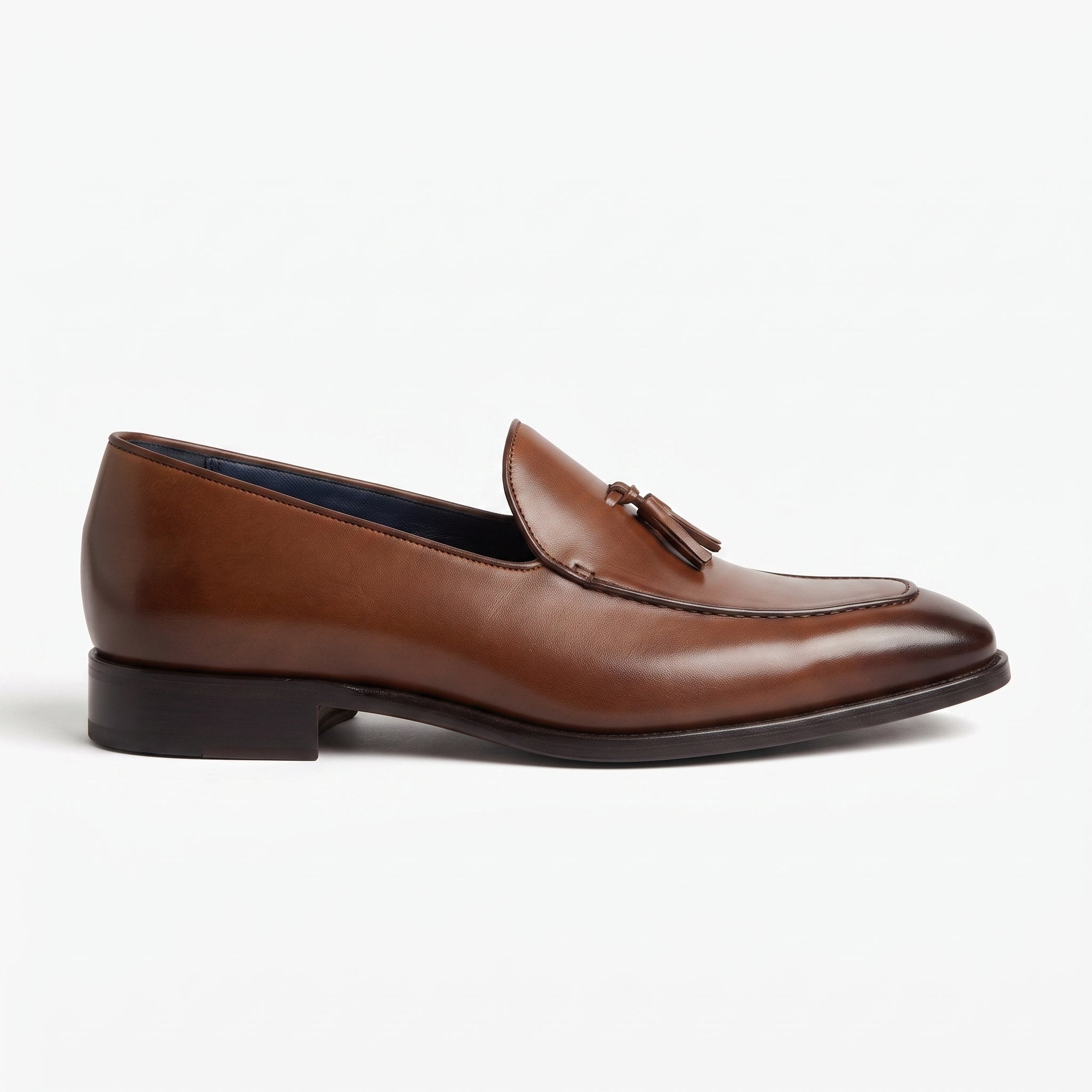 Men's Brown Leather Tassel Loafers — Eastbury