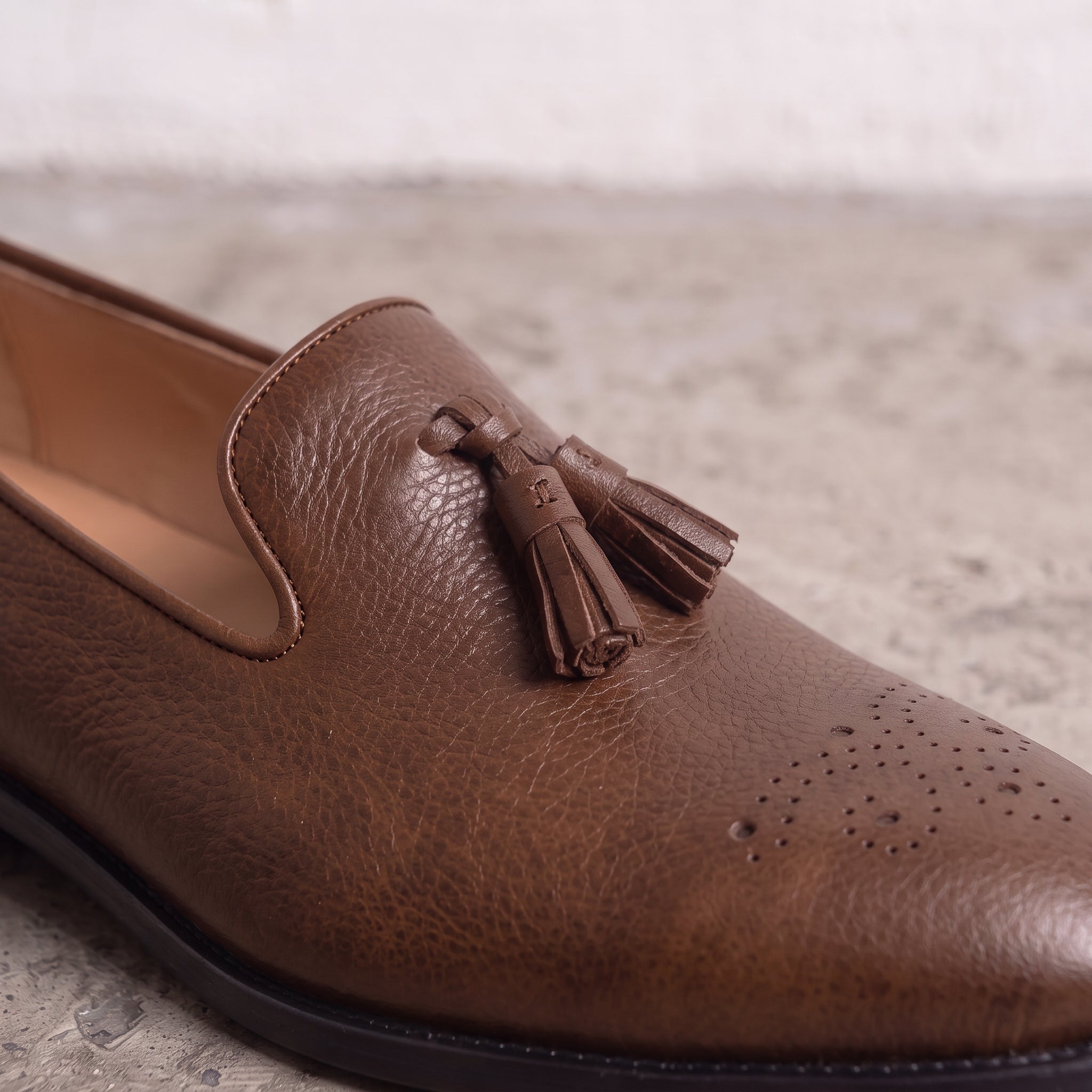 Men's Brown Leather Tassel Loafers — Gorman