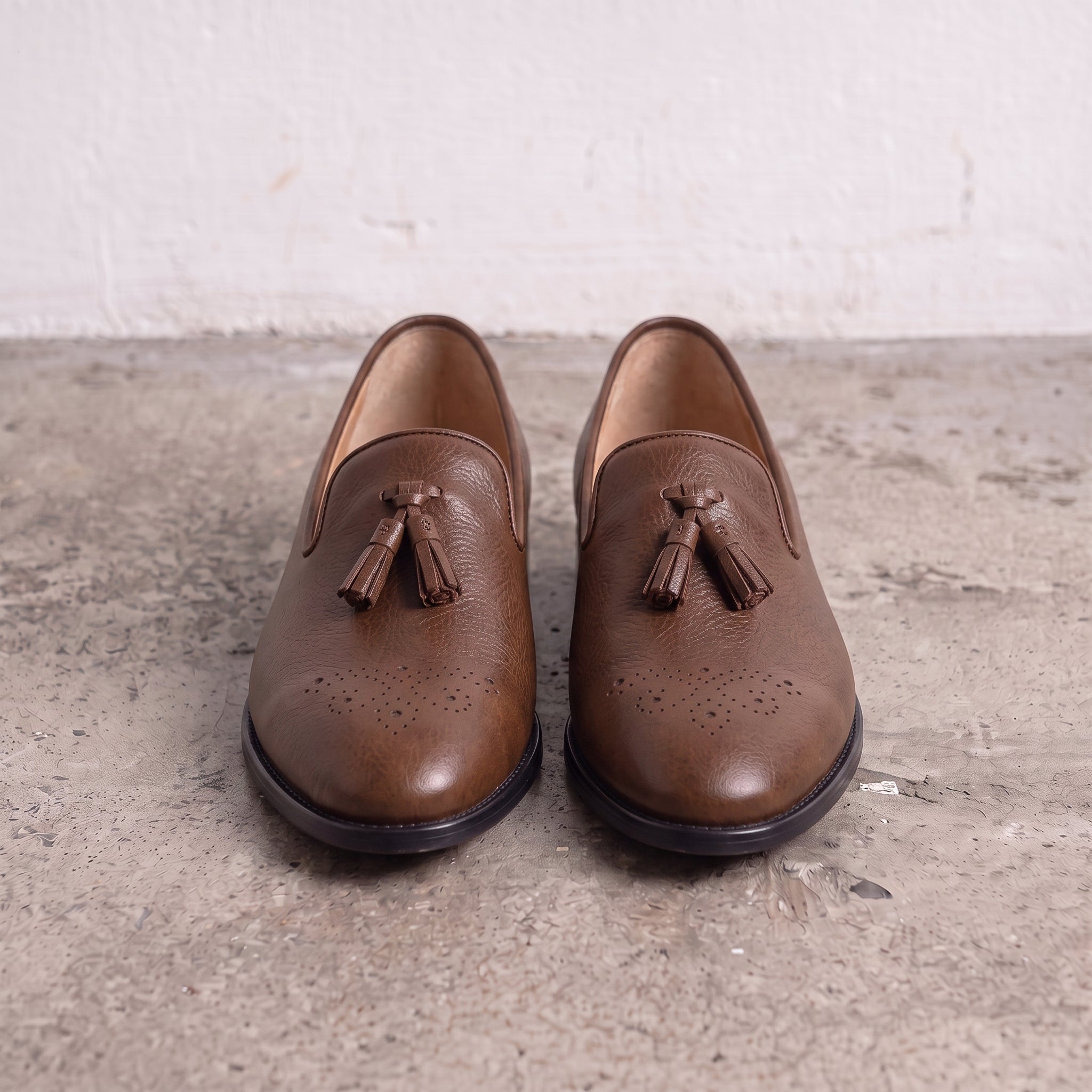 Men's Brown Leather Tassel Loafers — Gorman