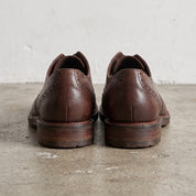 Men's Brown Pebbled Leather Wingtip Brogue Derbys — Dalesford