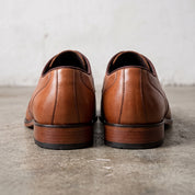 Men's Brown Perforated Leather Derby Shoes — Ingham