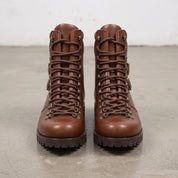 Men's Brown Plain-Toe Leather Hiker Boots — Enfield