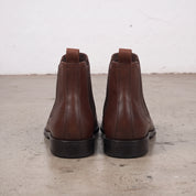Men's Brown Plain-Toe Leather Chelsea Boots — Barnsdale
