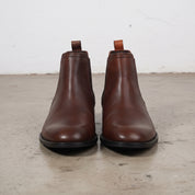 Men's Brown Plain-Toe Leather Chelsea Boots — Barnsdale