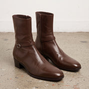 Men's Brown Plain-Toe Leather Jodhpur Boots — Fenhurst
