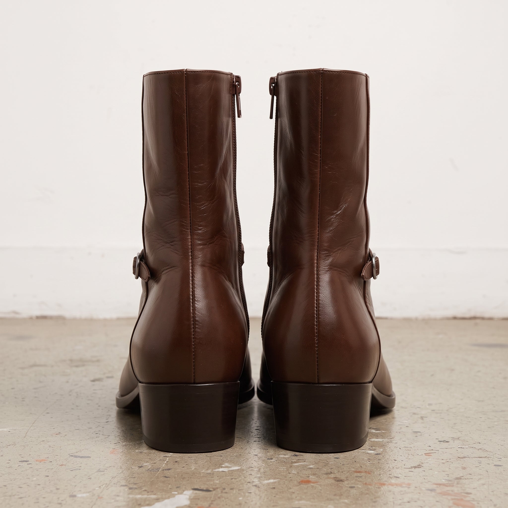 Men's Brown Plain-Toe Leather Jodhpur Boots — Fenhurst