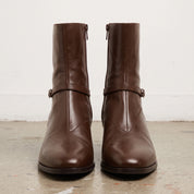 Men's Brown Plain-Toe Leather Jodhpur Boots — Fenhurst
