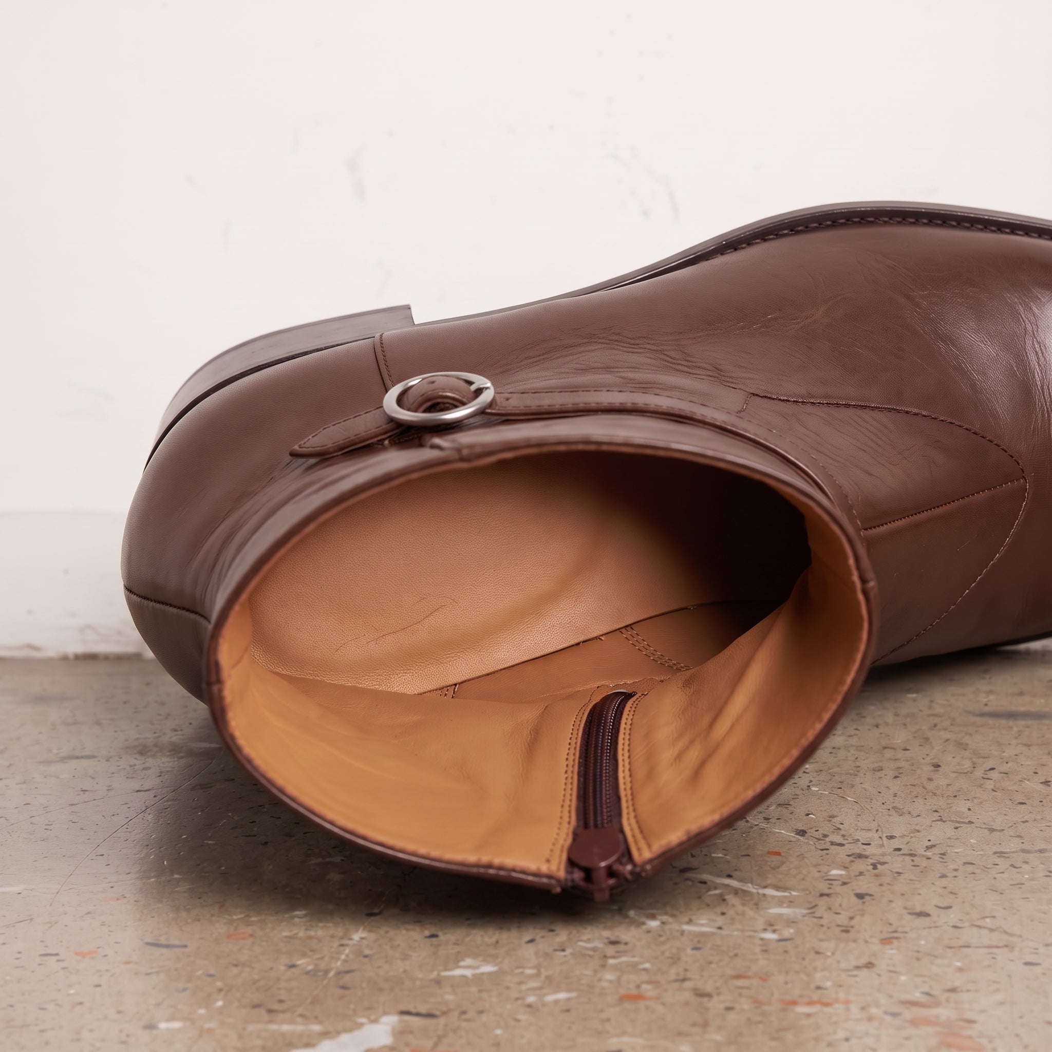 Men's Brown Plain-Toe Leather Jodhpur Boots — Fenhurst