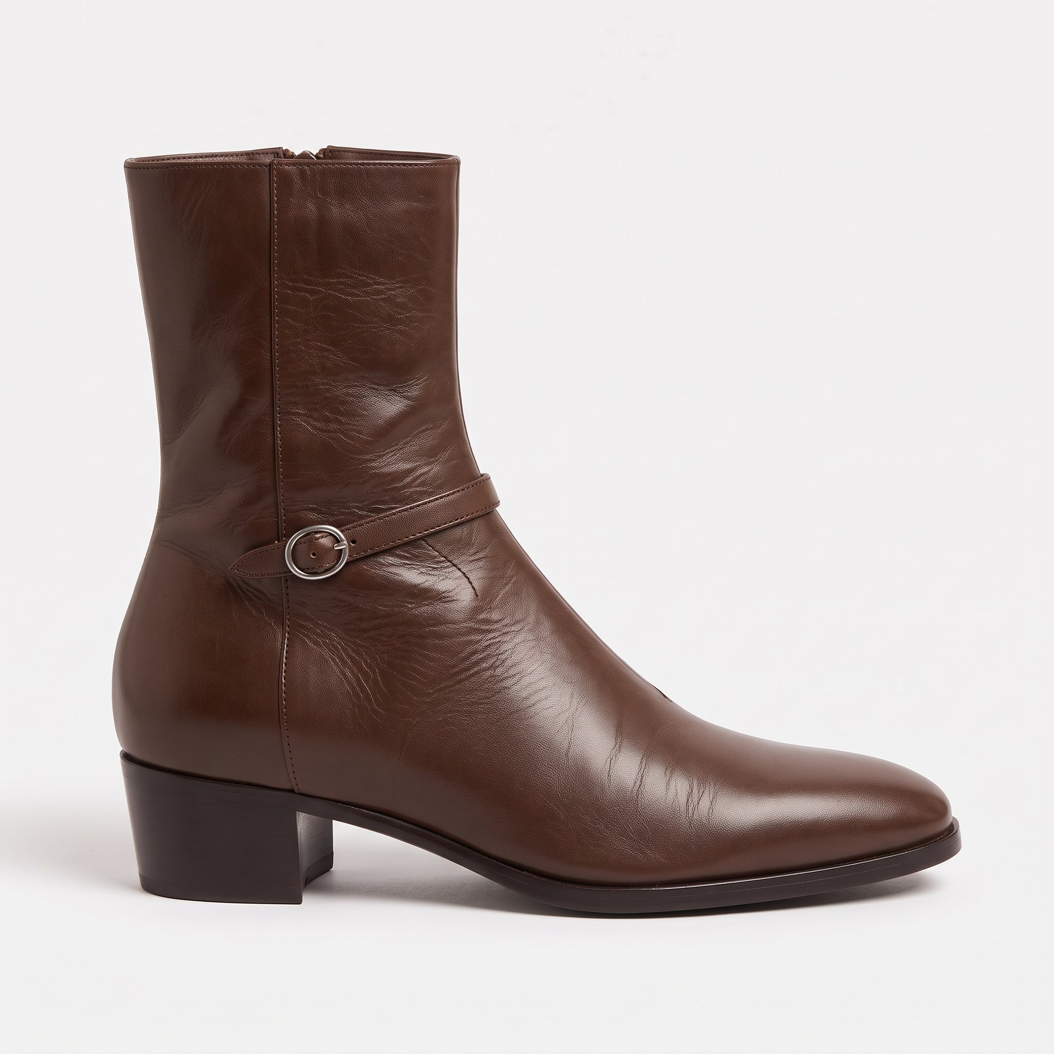 Men's Brown Plain-Toe Leather Jodhpur Boots — Fenhurst