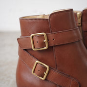 Men's Brown Plain-Toe Leather Jodhpur Boots — Irwin