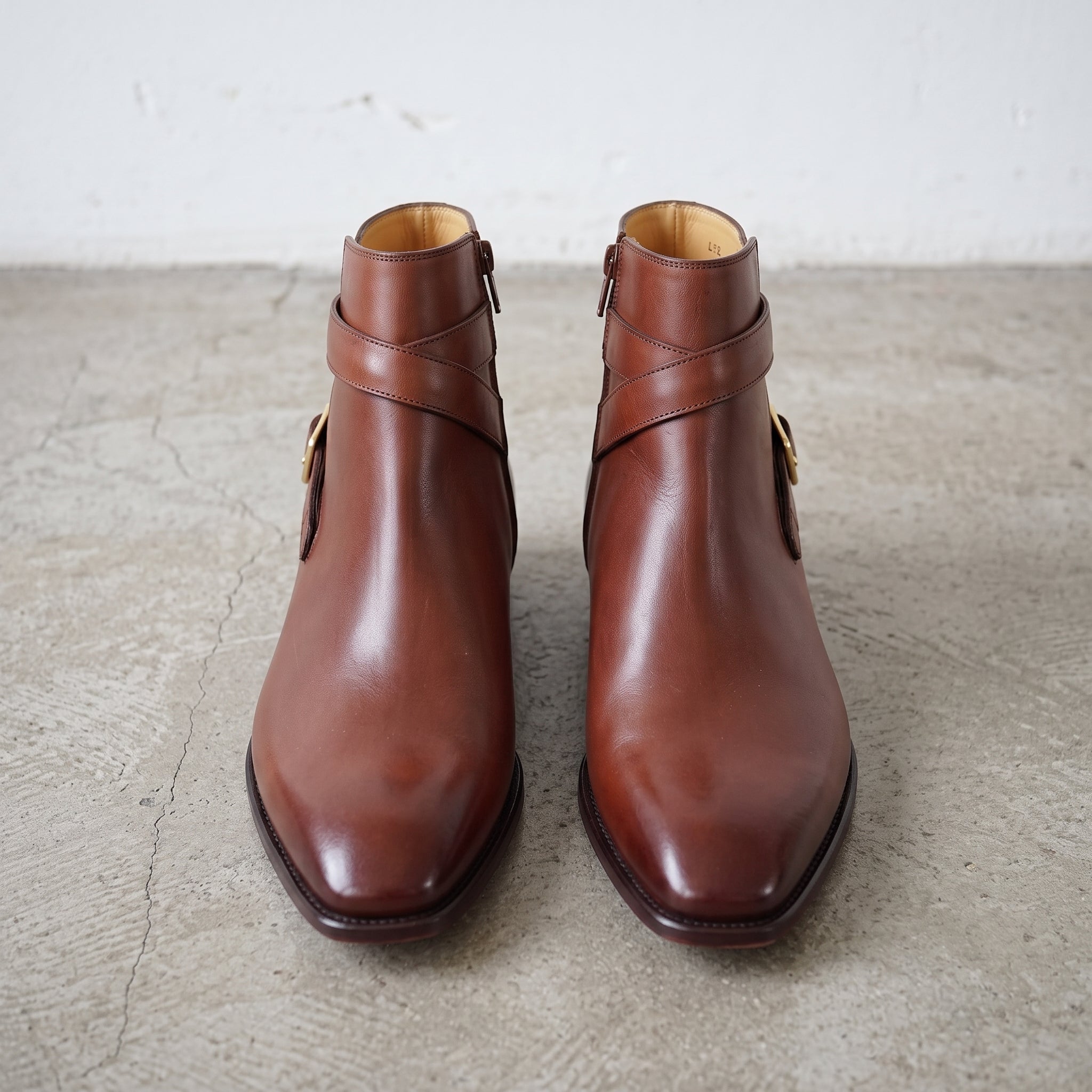 Men's Brown Plain-Toe Leather Jodhpur Boots — Irwin