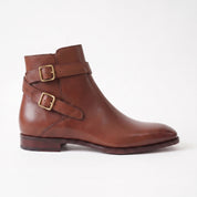 Men's Brown Plain-Toe Leather Jodhpur Boots — Irwin