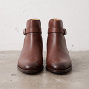 Men's Brown Plain-Toe Leather Monk Boots — Marden