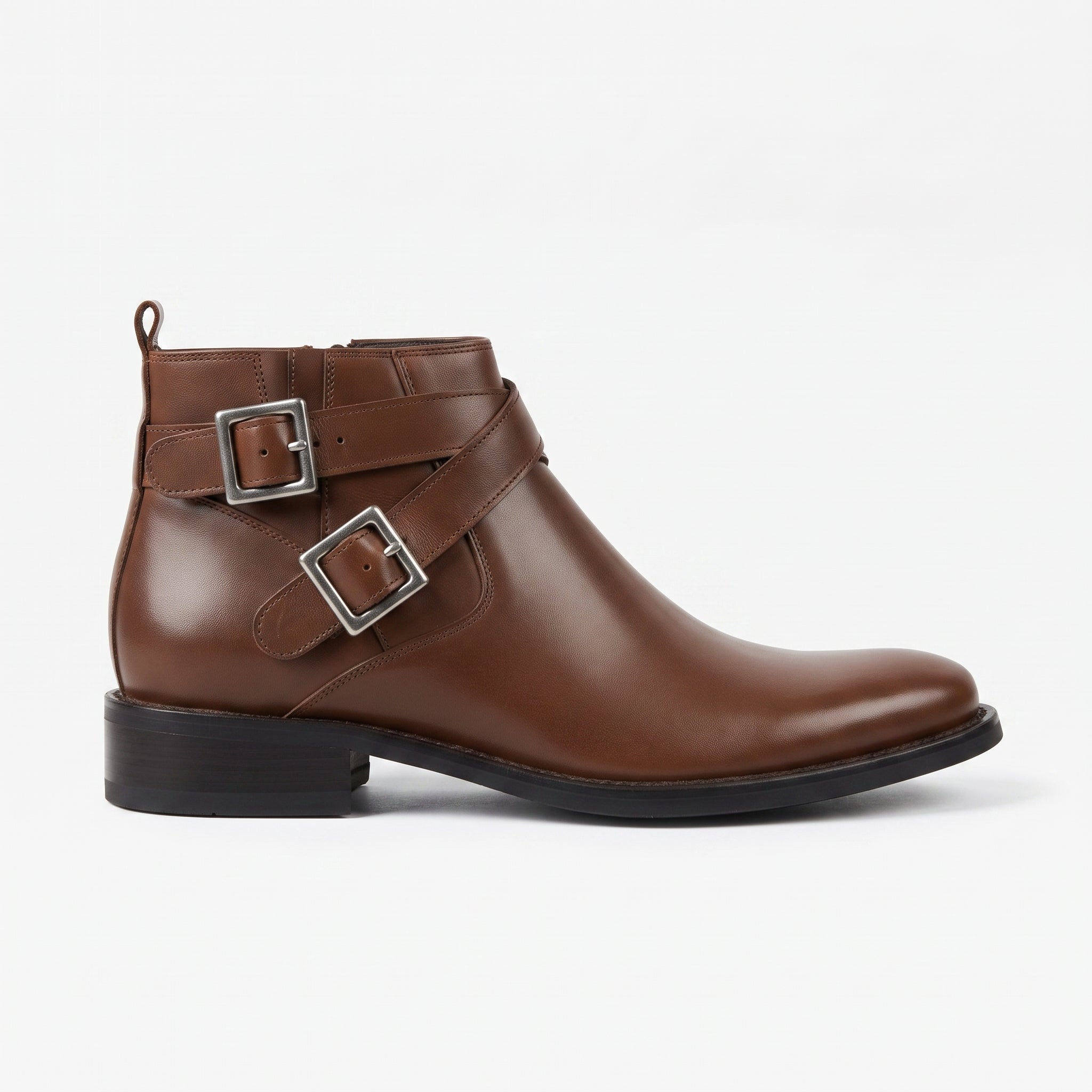 Men's Brown Plain-Toe Leather Jodhpur Boots — Pemberton — Pemberton