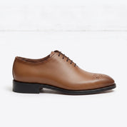 Men's Brown Plain-Toe Leather Oxfords — Norton