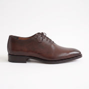 Men's Brown Plain-Toe Leather Oxfords — Woking