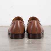 Men's Brown Plain-Toe Leather Tassel Loafers — Farncombe