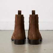 Men's Brown Plain-Toe Suede Ankle Boots — Dilloway
