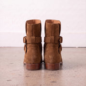Men's Brown Plain-Toe Suede Jodhpur Boots — Astley