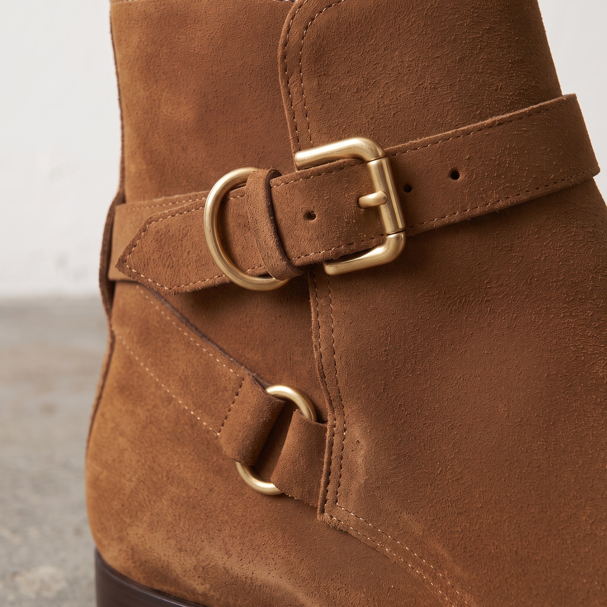 Men's Brown Plain-Toe Suede Jodhpur Boots — Fradley