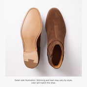 Men's Brown Plain-Toe Suede Jodhpur Boots — Harding