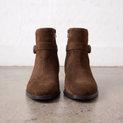Men's Brown Plain-Toe Suede Jodhpur Boots — Hollard