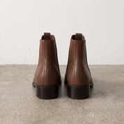 Men's Brown Pointed-Toe Leather Chelsea Boots — Grayson