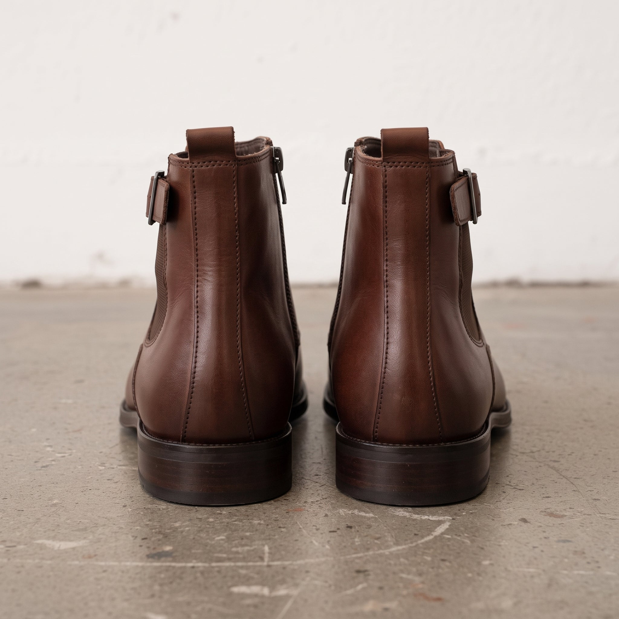 Men's Brown Side-Zip Leather Chelsea Boots — Blakeney