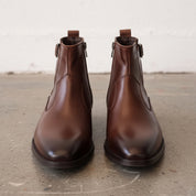 Men's Brown Side-Zip Leather Chelsea Boots — Blakeney