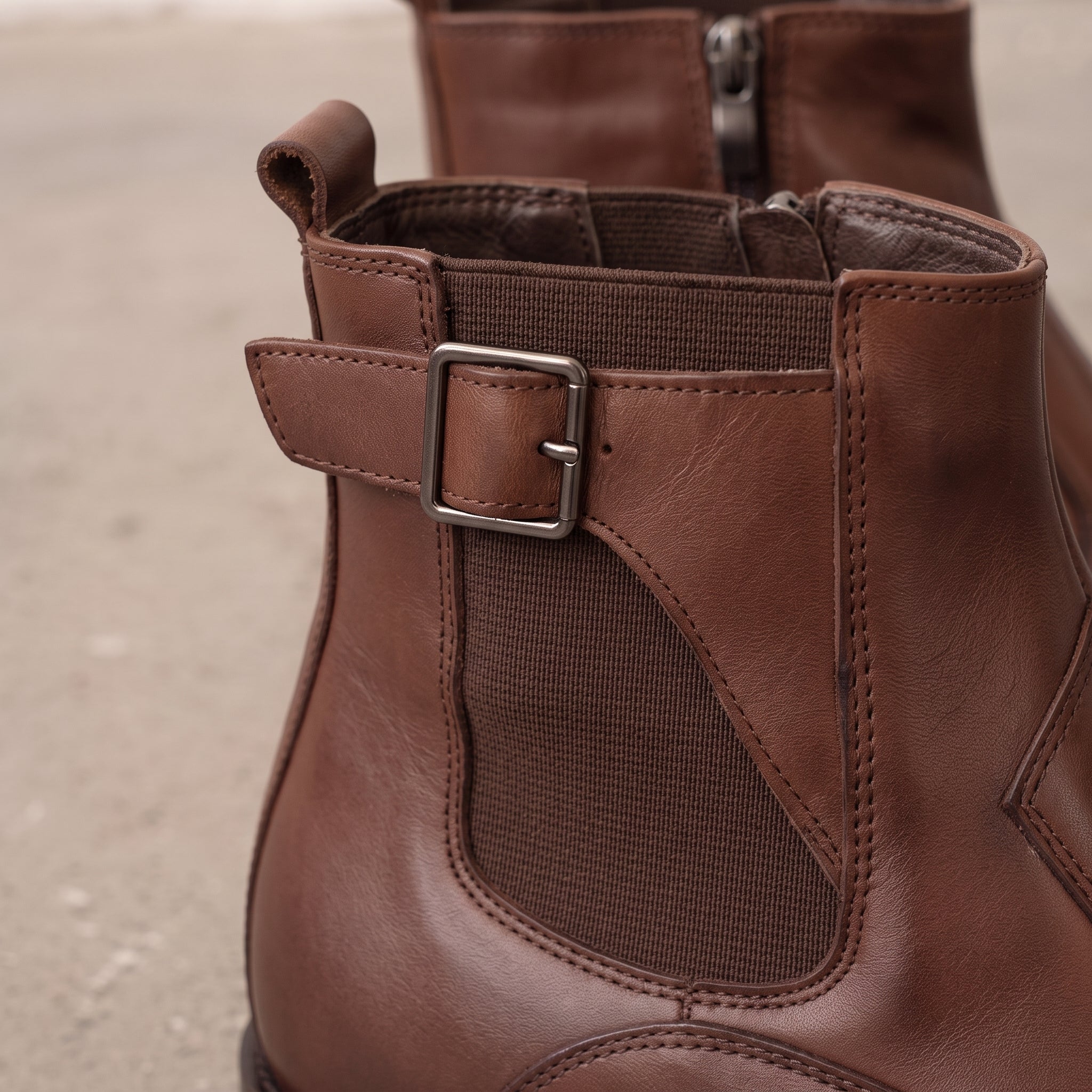 Men's Brown Side-Zip Leather Chelsea Boots — Blakeney