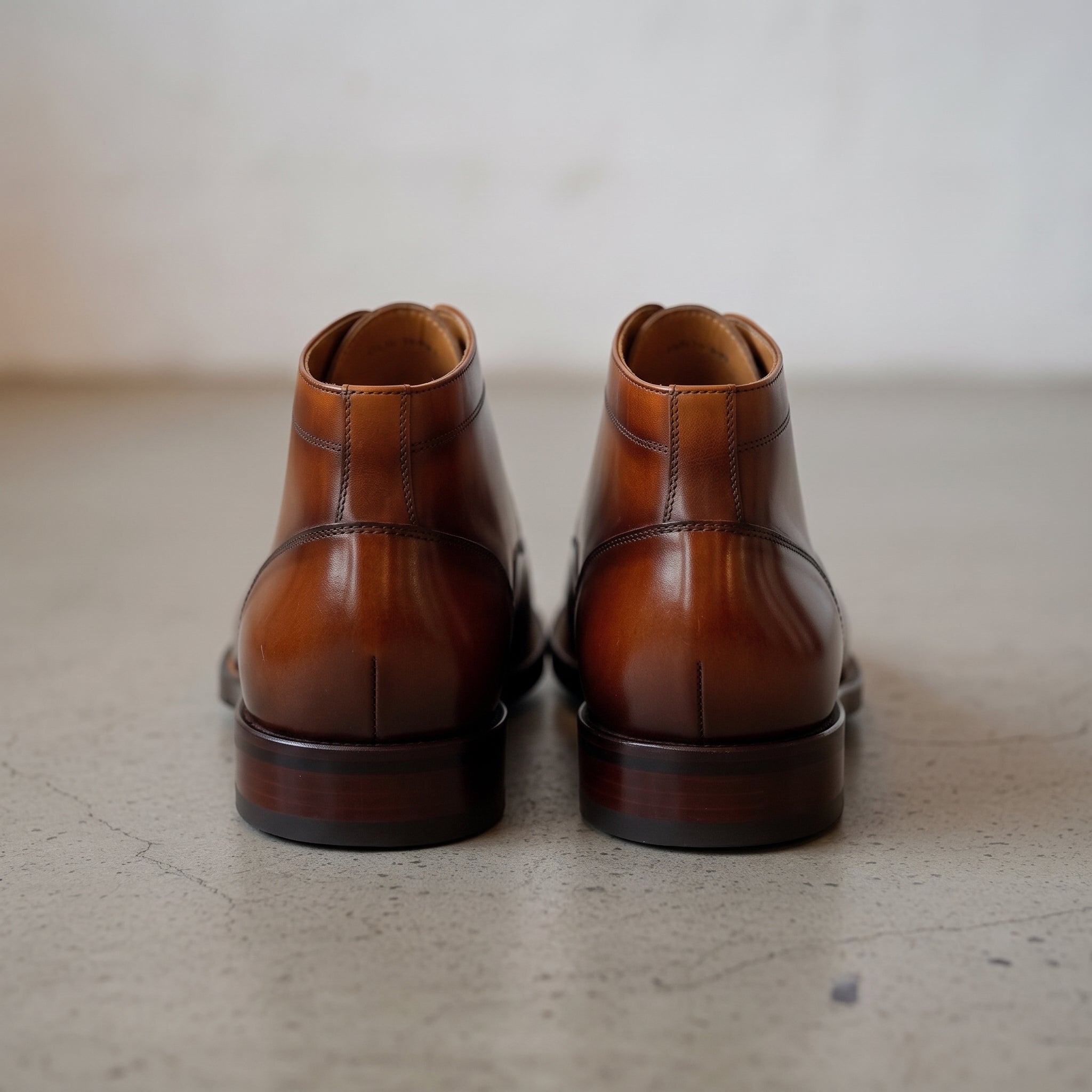 Men's Brown Split-Toe Leather Derby Boots — Hawick