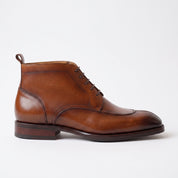 Men's Brown Split-Toe Leather Derby Boots — Hawick