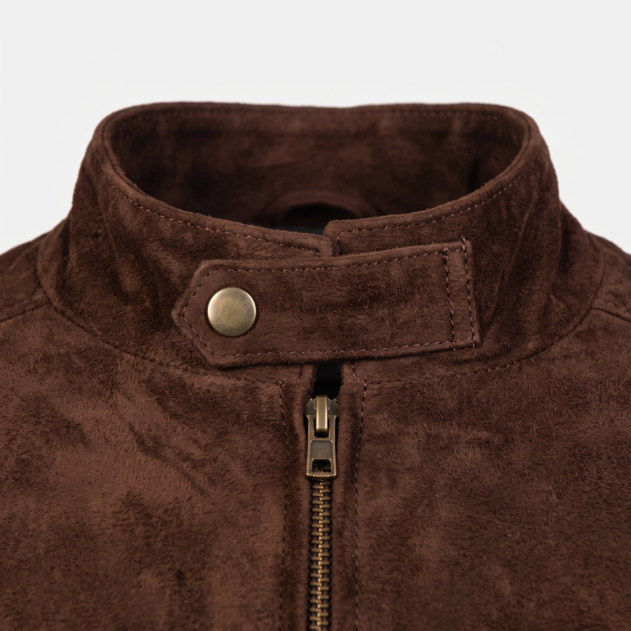 Men's Brown Suede Bomber Jacket — Bainton