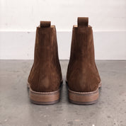 Men's Brown Suede Chelsea Ankle Boots — Denlow