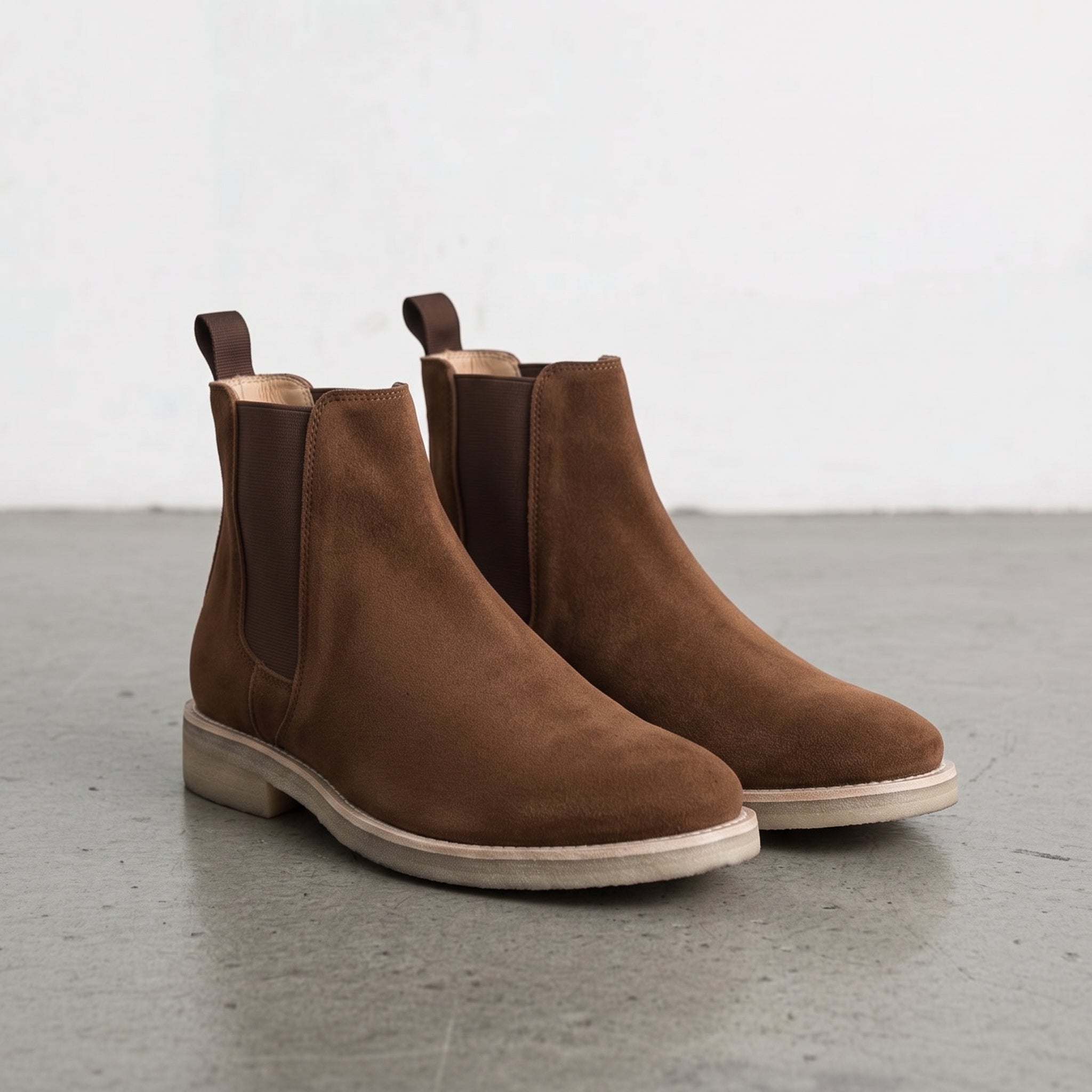 Men's Brown Suede Chelsea Boots — Aymer