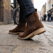 Men's Brown Suede Chelsea Boots — Aymer
