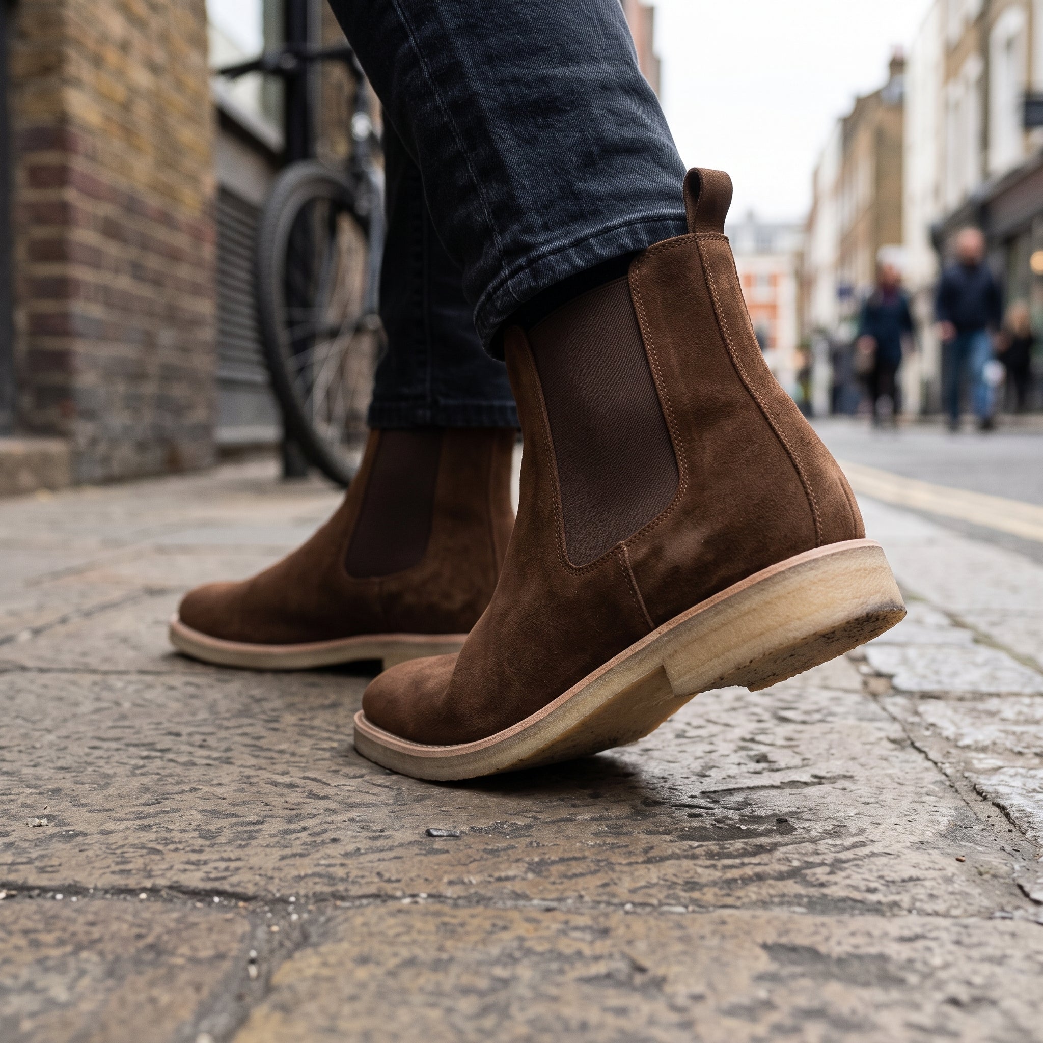 Men's Brown Suede Chelsea Boots — Aymer