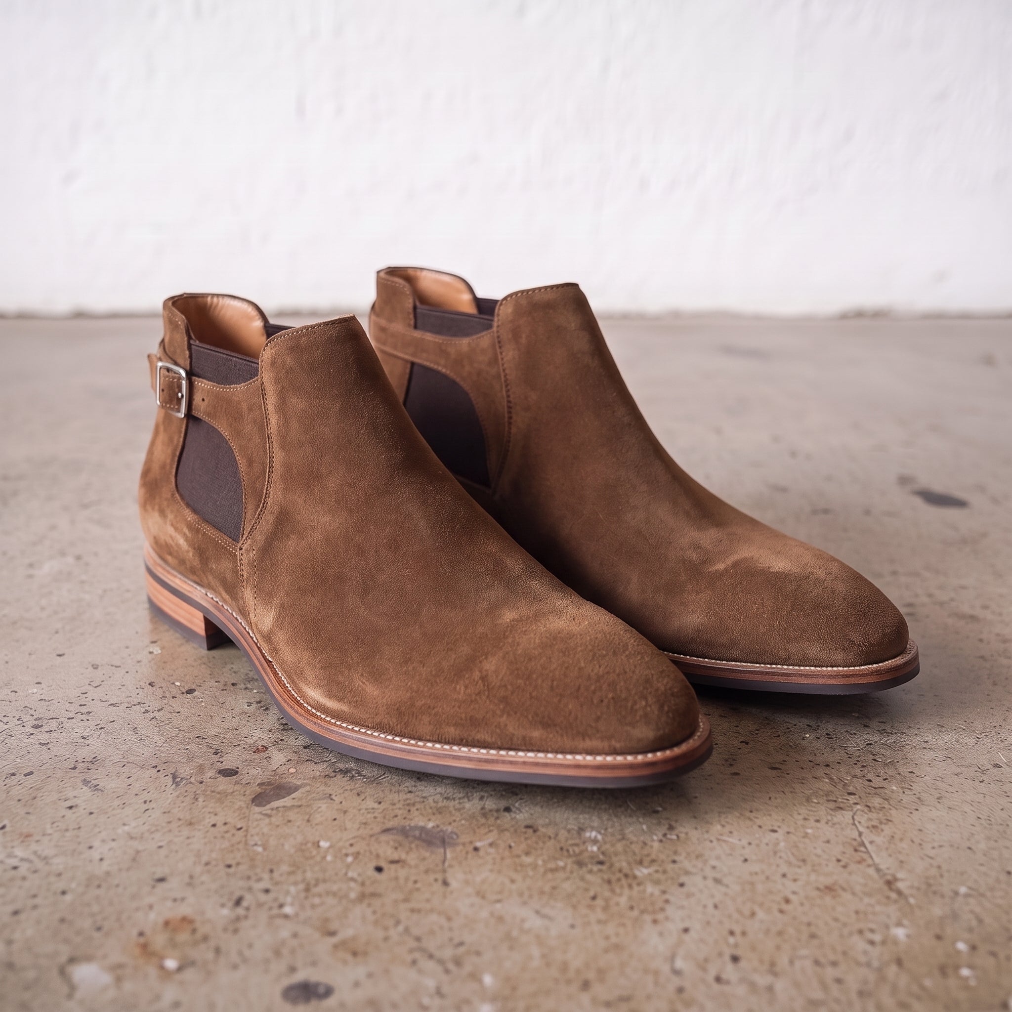 Men's Brown Suede Chelsea Boots — Wickham
