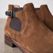 Men's Brown Suede Chelsea Boots — Wickham