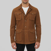 Men's Brown Suede Field Jacket — Aylesbury