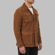 Men's Brown Suede Field Jacket — Aylesbury